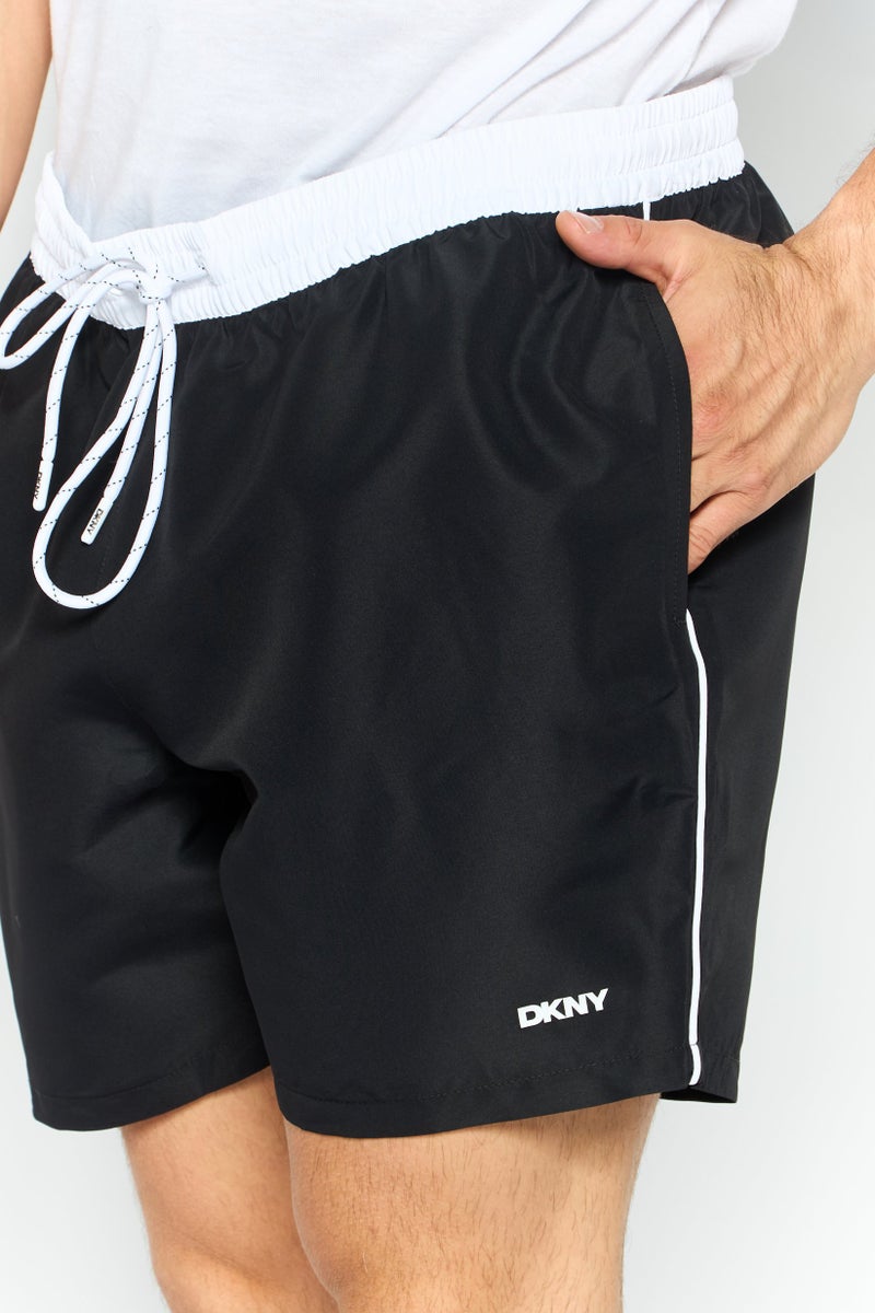 DKNY Men Brand Logo Board Short, Black  - Image 3