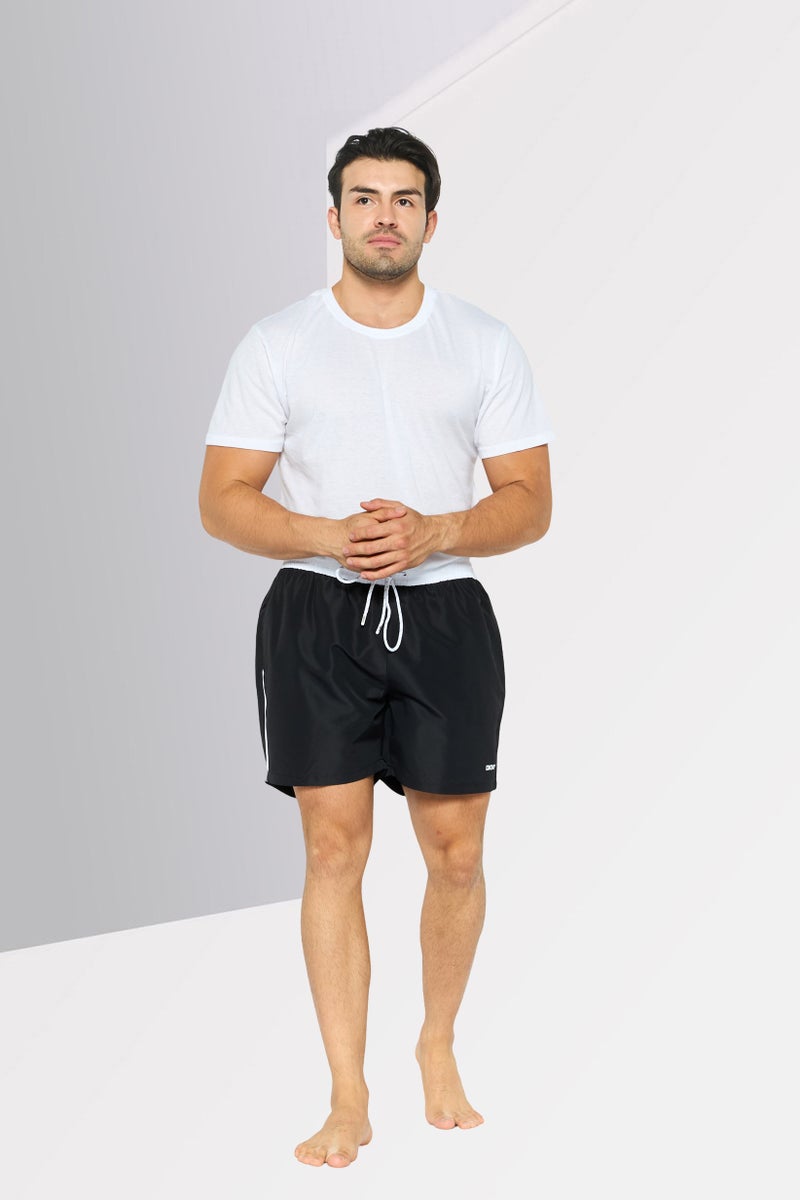 DKNY Men Brand Logo Board Short, Black  - Image 2