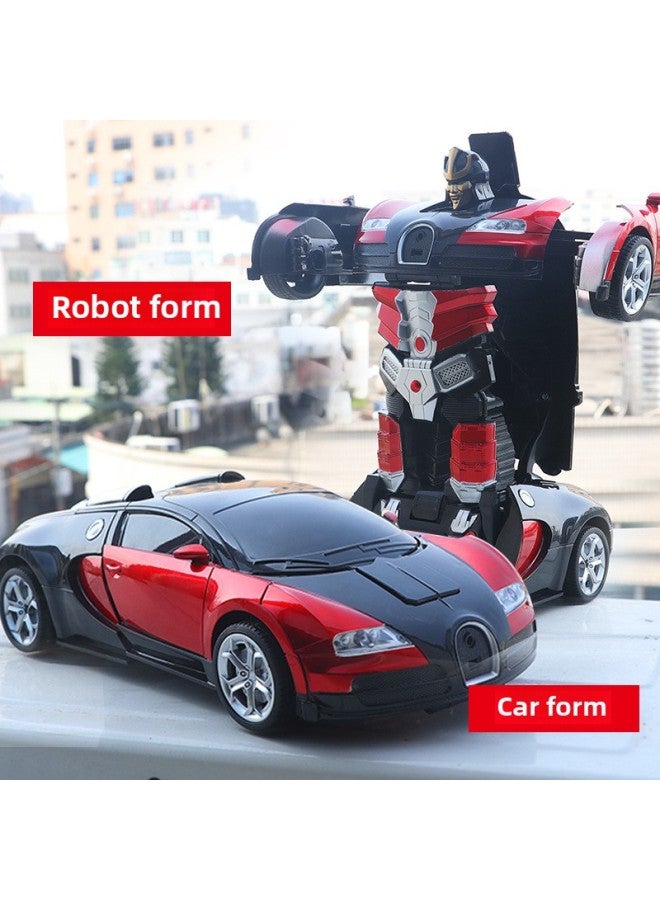 Gesture Induction Deformation Remote Control Car Robot Racing Boy Oversized Children's Stall Toys-Color:1:18 Lambo Orange 【remote Control Transformation】-Proportion:40mhz Remote Control (battery Inc - Image 2