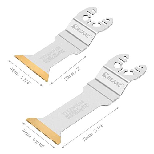 EZARC 6 pcs Titanium Oscillating Multitool Blades Long and Standard Cut Saw Blades Fast Cutting for Wood, Metal and Hard Material - Image 2