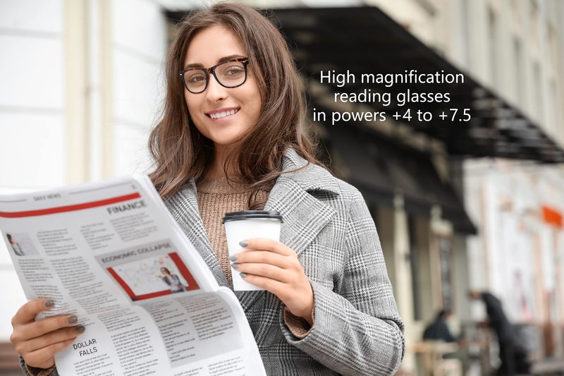 Yogo Vision Magnifying Glasses for Reading, High Magnification One Power Magnifier Readers Black 6 - Image 4