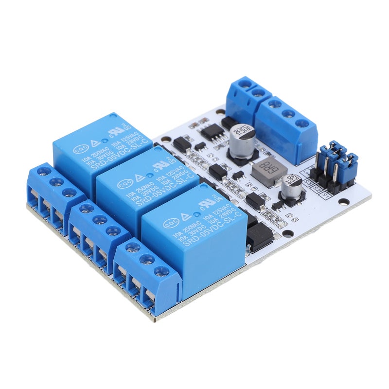 diustou GPIO Relay Module 3 Channel Optocoupler Relay Switch - Adjustable Relay Module for Industrial Automation - Image 4