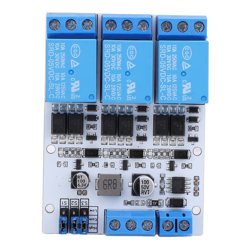 diustou GPIO Relay Module 3 Channel Optocoupler Relay Switch - Adjustable Relay Module for Industrial Automation - Image 2