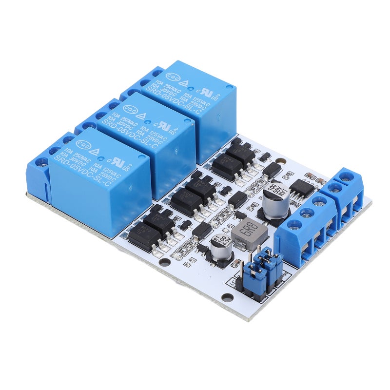 diustou GPIO Relay Module 3 Channel Optocoupler Relay Switch - Adjustable Relay Module for Industrial Automation - Image 5