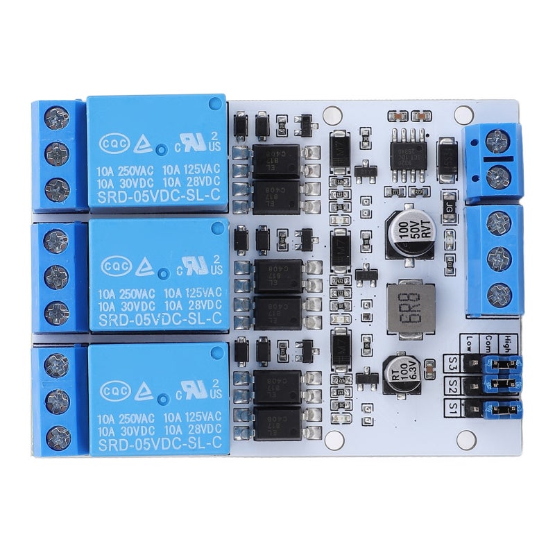diustou GPIO Relay Module 3 Channel Optocoupler Relay Switch - Adjustable Relay Module for Industrial Automation - Image 1