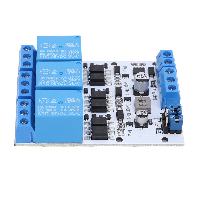 diustou GPIO Relay Module 3 Channel Optocoupler Relay Switch - Adjustable Relay Module for Industrial Automation - Image 3