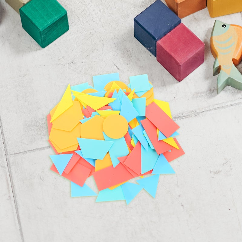 100pcs Kids Geometrical Shape Learning Pieces Children Shape Recognition Pieces - Image 3
