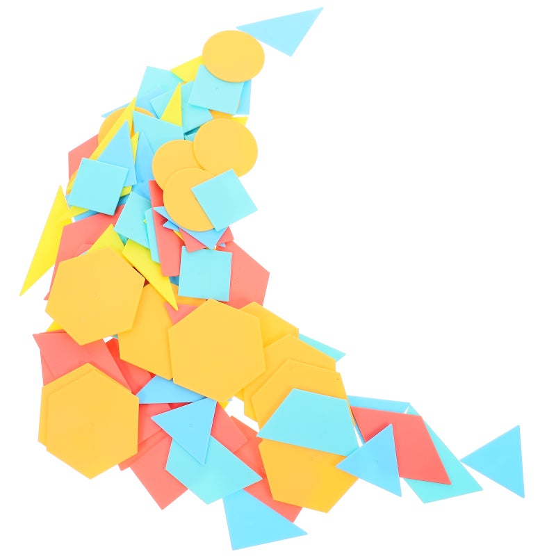 100pcs Kids Geometrical Shape Learning Pieces Children Shape Recognition Pieces - Image 4