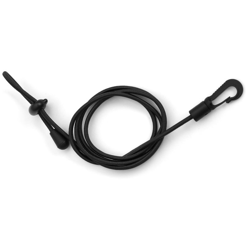 Paddle Leash 4pcs Black Elastic Nylon Material - Adjustable Length 39.4" To 63.0" Wading Leash for Kayaking Canoeing Enthusiasts - Image 3