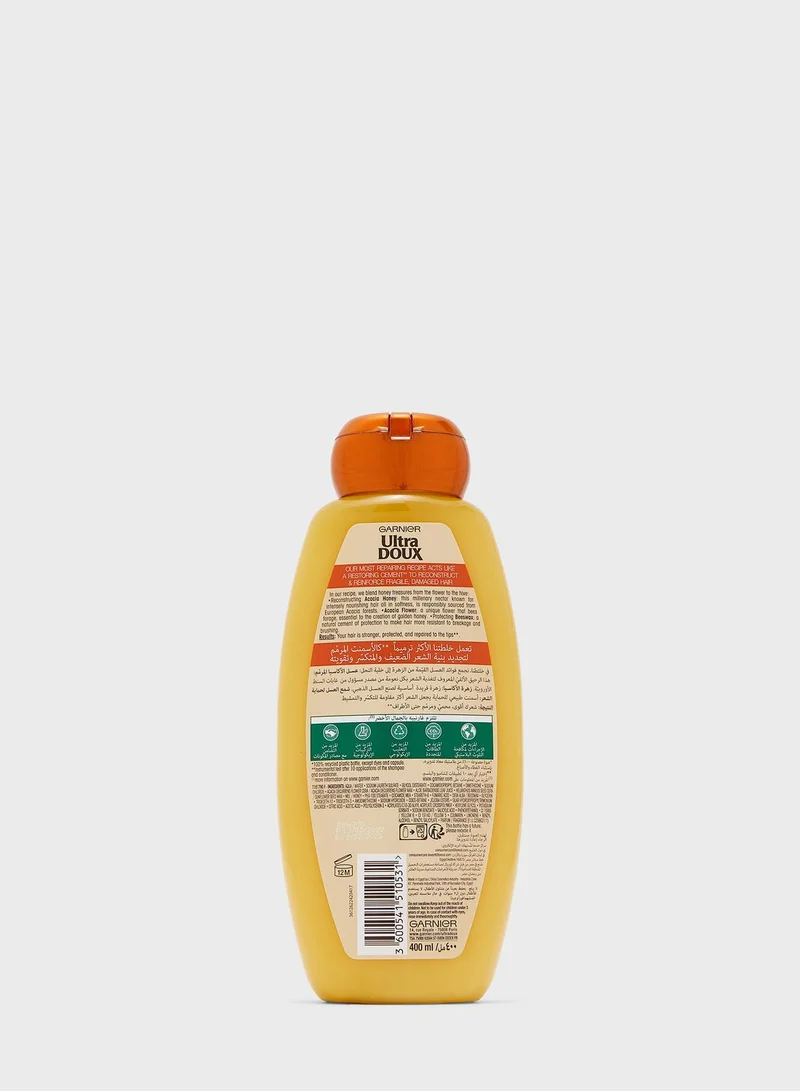 garnier Ultra Doux  -  Honey Treasures  Shampoo 400ml + Shampoo 400 ml, Savings 33%