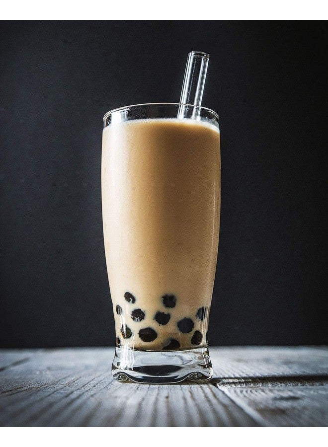 ALINK Reusable Glass Boba Straws, 14mm Extra Wide Clear Smoothie Straws for Bubble Tea, Pack of 4 with 1 Case and 2 Brush - Image 5