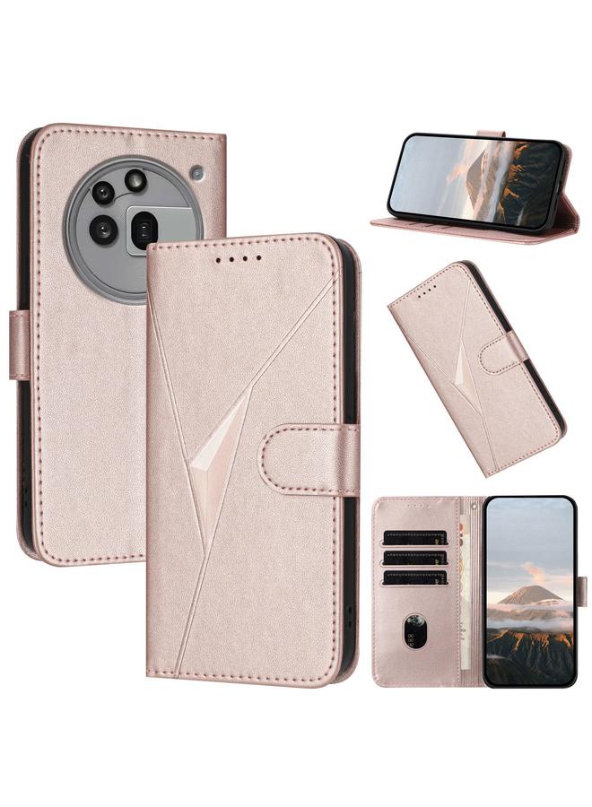 S-TOP Case For Nothing Phone 3a Pro Triangle Pattern Buckle Clasp Leather Phone Case - Image 1