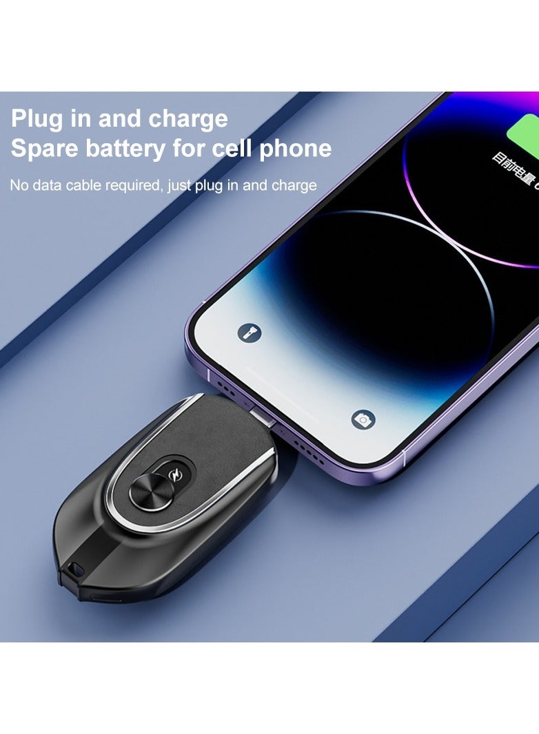 ELTRAZONE Mini Power Emergency Pod Keychain Portable Charger For Iphone Ultra-Compact External Fast Charging Power Bank Battery Pack Key Ring Cell Phone Charger Multicolor - Image 2