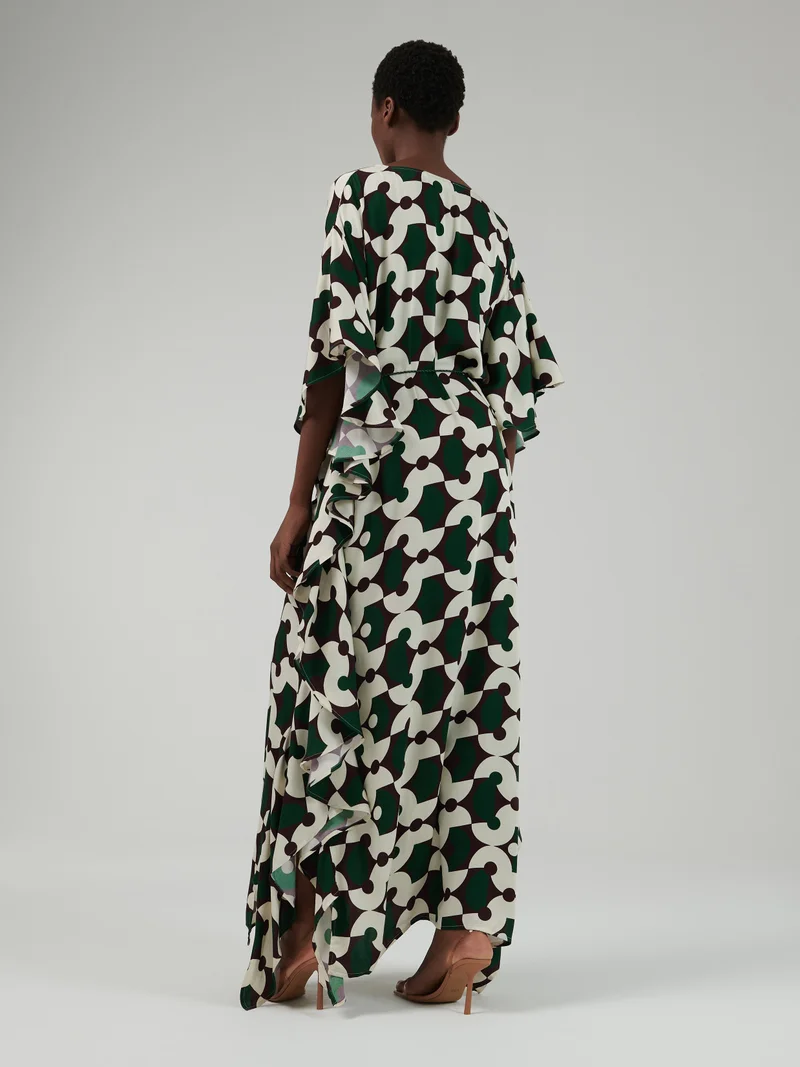 leem Tile Print Kaftan