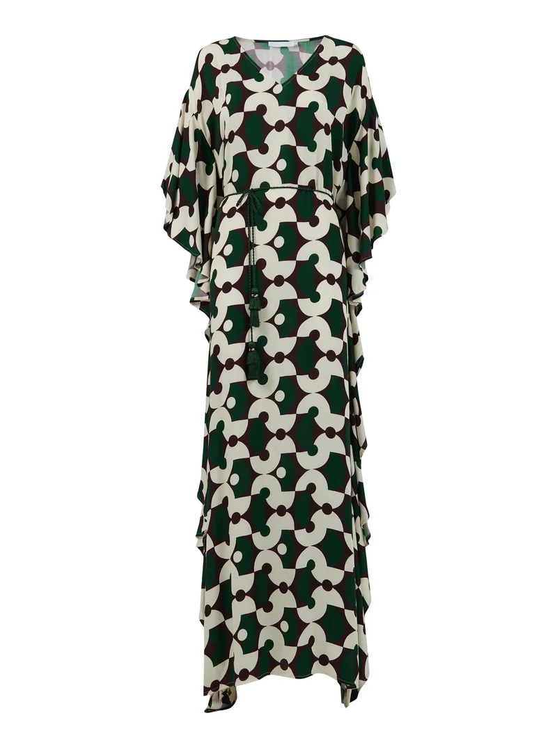leem Tile Print Kaftan