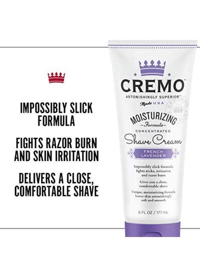 cremo French Lavender Moisturizing Shave Cream, Astonishingly Superior Shaving Cream For Women, Fights Nicks, Cuts And Razor Burn, 6 Fluid Ounces, 2-Pack  - Image 3