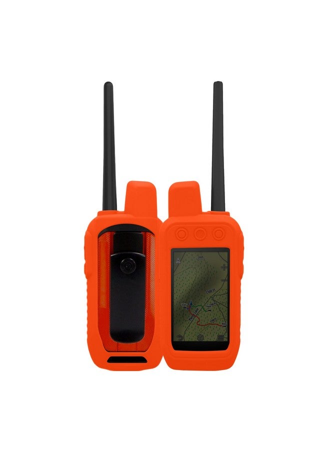 kwmobile Case Compatible with Garmin Alpha 300 / Alpha 200 - GPS Handset Navigation System Soft Silicone Skin Protective Cover - Orange - Image 5