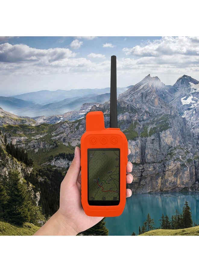 kwmobile Case Compatible with Garmin Alpha 300 / Alpha 200 - GPS Handset Navigation System Soft Silicone Skin Protective Cover - Orange - Image 2