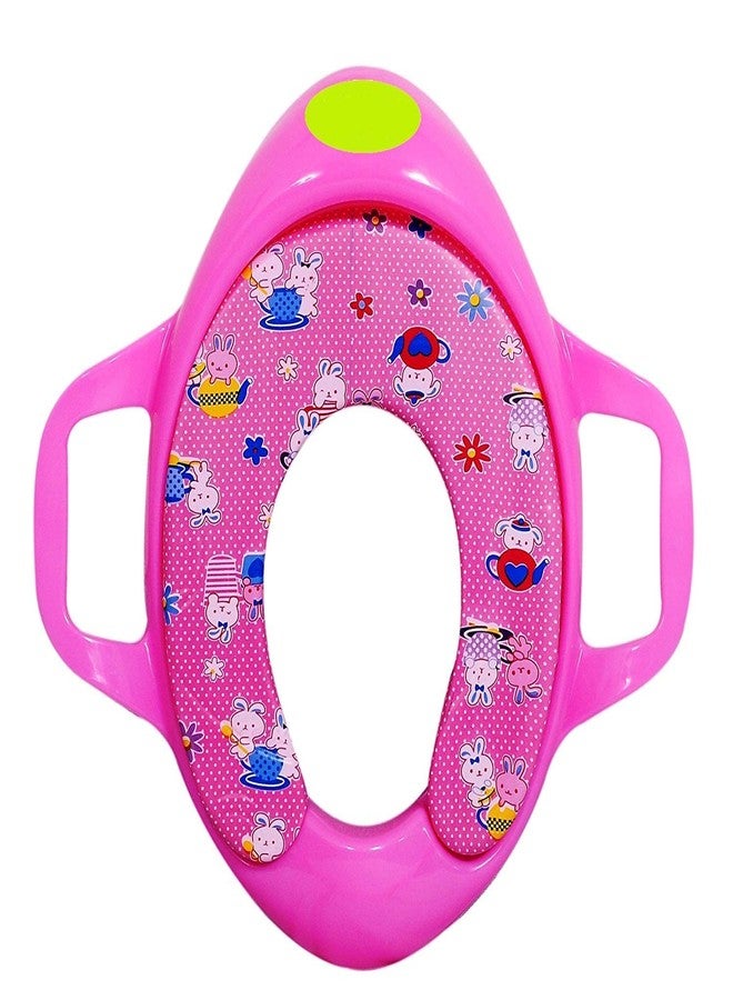 Maanit Soft Cushioned Potty Seat With Handle (Pink) - Image 2