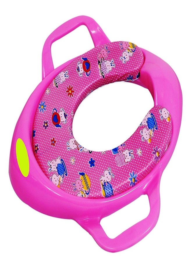 Maanit Soft Cushioned Potty Seat With Handle (Pink) - Image 1
