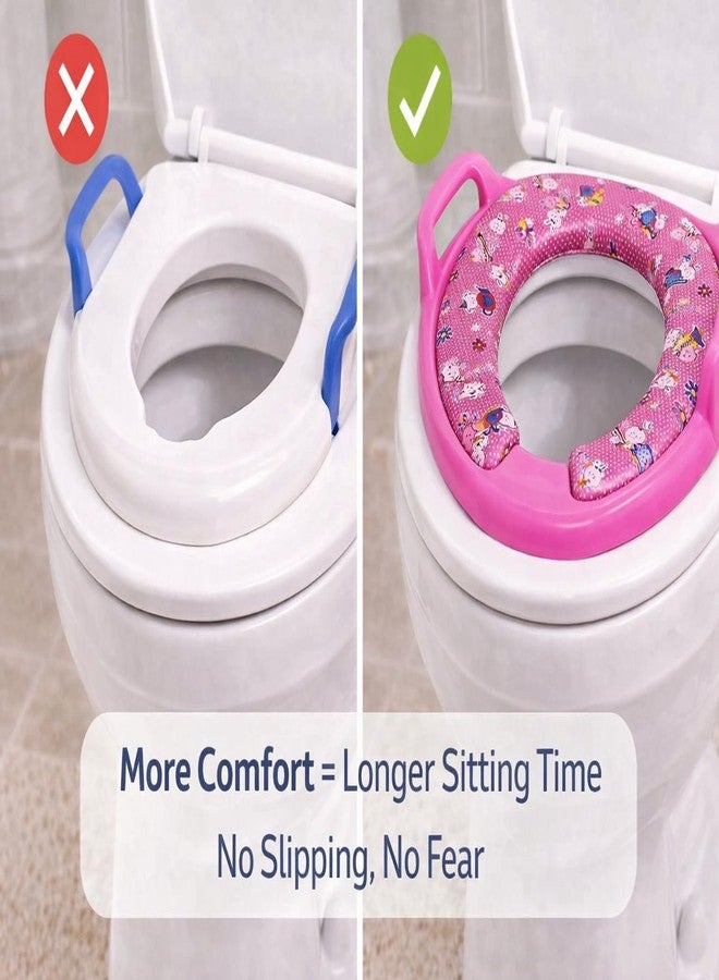 Maanit Soft Cushioned Potty Seat With Handle (Pink) - Image 5