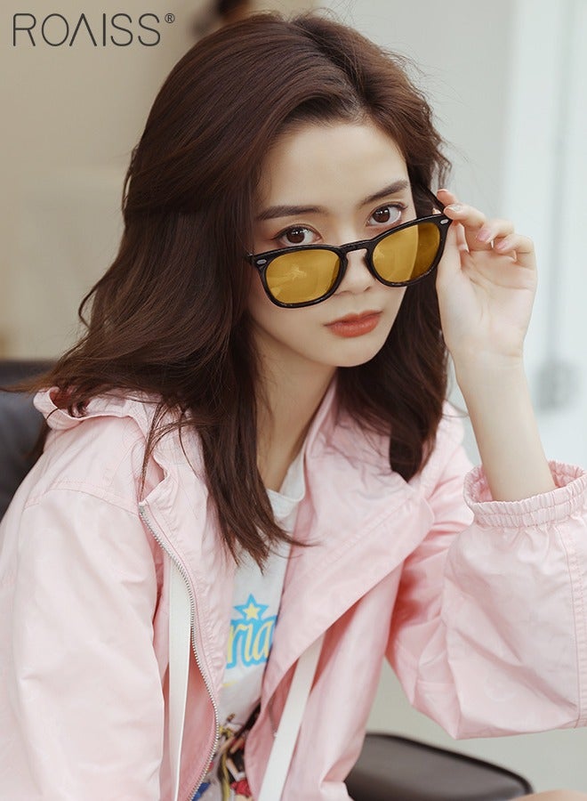 roaiss Polarized Night Vision Square Sunglasses for Men Women, UV400 Protection Sun Glasses with TR Frame, Unisex Color Changing Glasses for Driving, Fishing, Golfing, Traveling, 60mm - Image 2