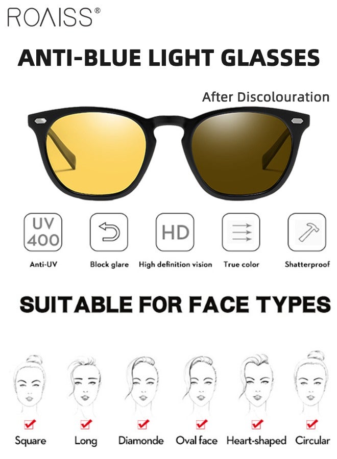 roaiss Polarized Night Vision Square Sunglasses for Men Women, UV400 Protection Sun Glasses with TR Frame, Unisex Color Changing Glasses for Driving, Fishing, Golfing, Traveling, 60mm - Image 3