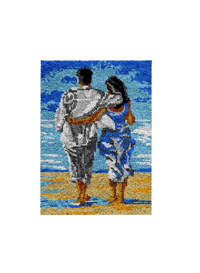 Loquat Embroidery Kit DIY Latch Hook Kits Rug Embroidery Carpet Set with Crochet Needlework Crafts Shaggy Latch Hook Kit for Kids Beginners