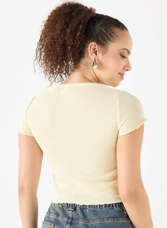 SP Characters Bugs Bunny Print T-shirt with Round Neck and Short Sleeves - Image 3