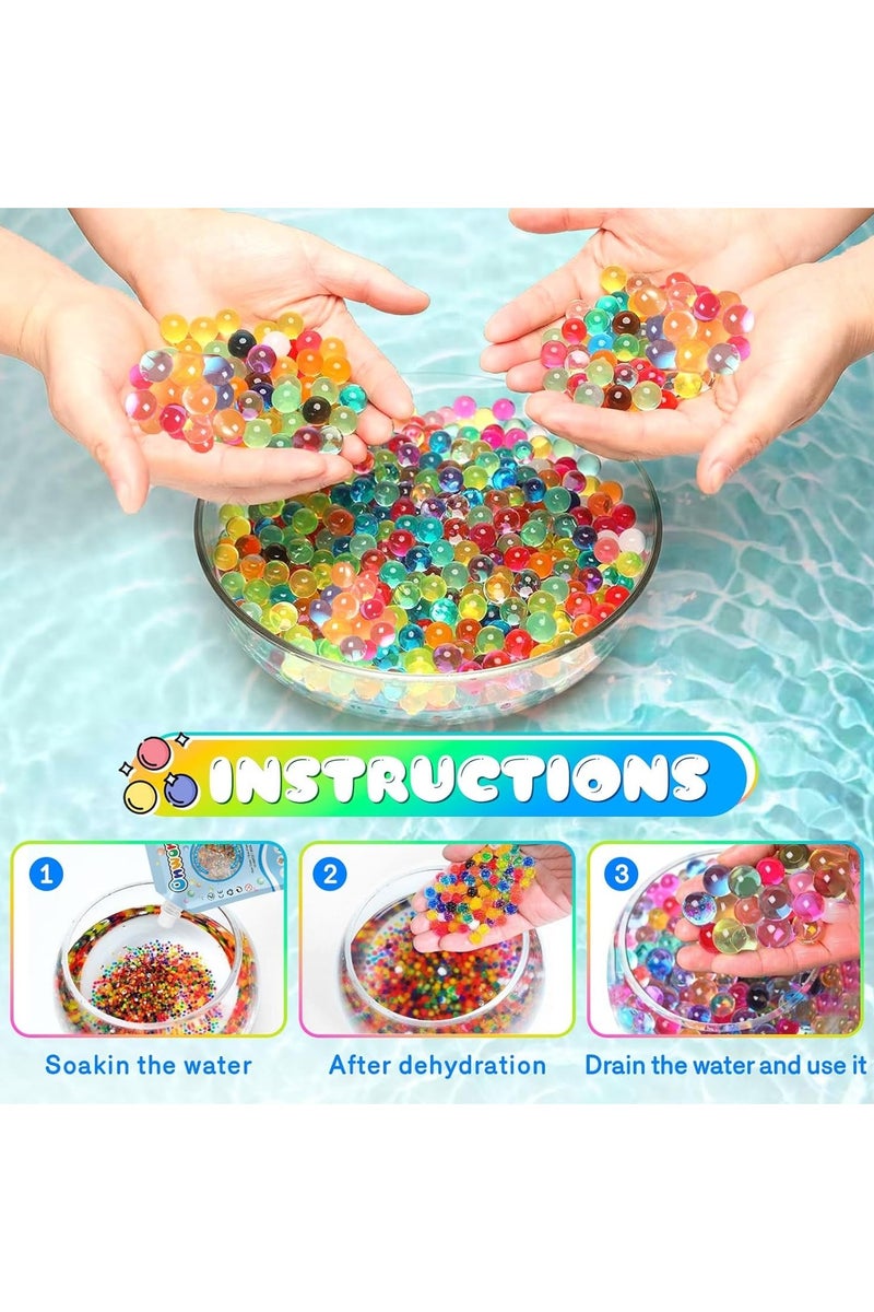 Quantum Bay Water Gel Beads 7-8mm 50000 Pcs, Colorful Jelly Beads for Kids Sensory Play, STEM Learning, Plant Soil Substitute, Vase Filler, Wedding Centerpieces, DIY Crafts, Party Decoration, Floating Candle Holder, Non-Toxic Beads for Home and Floral Décor  - Image 4