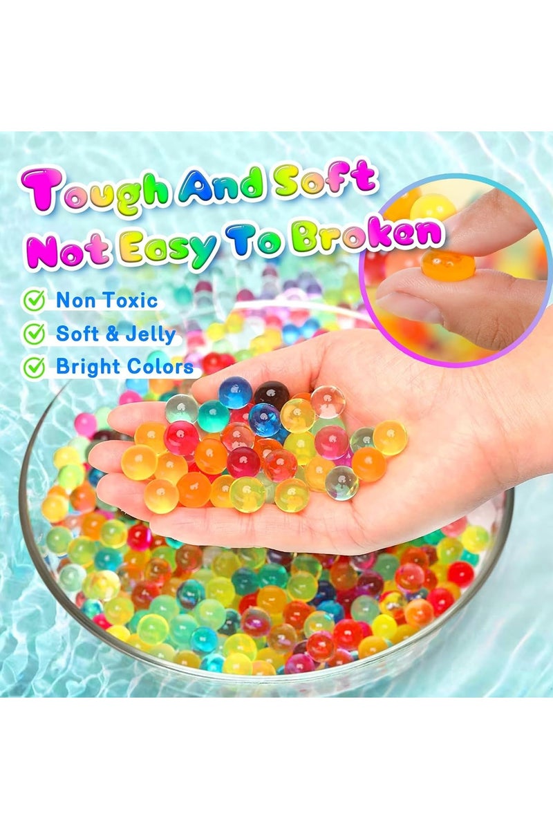 Quantum Bay Water Gel Beads 7-8mm 50000 Pcs, Colorful Jelly Beads for Kids Sensory Play, STEM Learning, Plant Soil Substitute, Vase Filler, Wedding Centerpieces, DIY Crafts, Party Decoration, Floating Candle Holder, Non-Toxic Beads for Home and Floral Décor  - Image 2