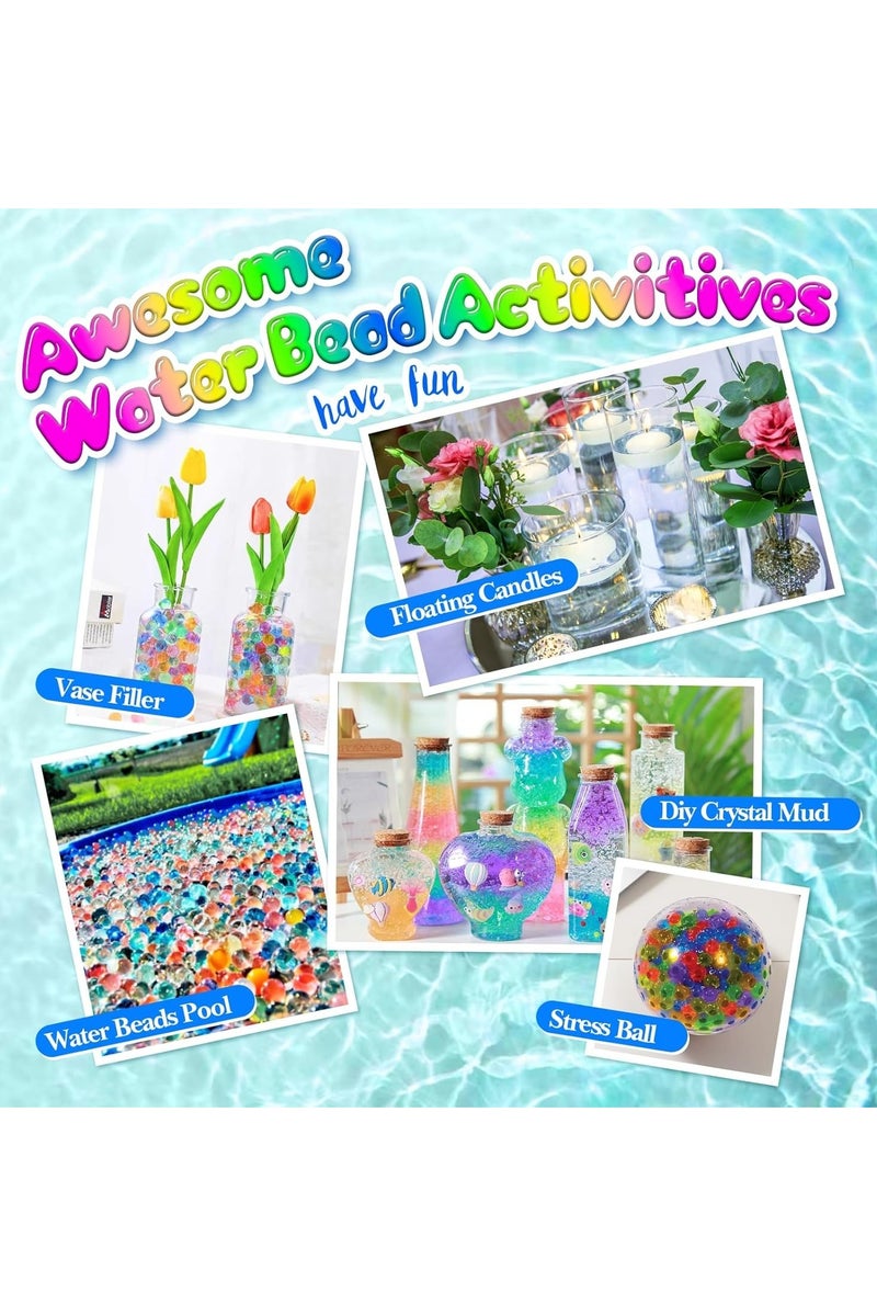 Quantum Bay Water Gel Beads 7-8mm 50000 Pcs, Colorful Jelly Beads for Kids Sensory Play, STEM Learning, Plant Soil Substitute, Vase Filler, Wedding Centerpieces, DIY Crafts, Party Decoration, Floating Candle Holder, Non-Toxic Beads for Home and Floral Décor  - Image 5