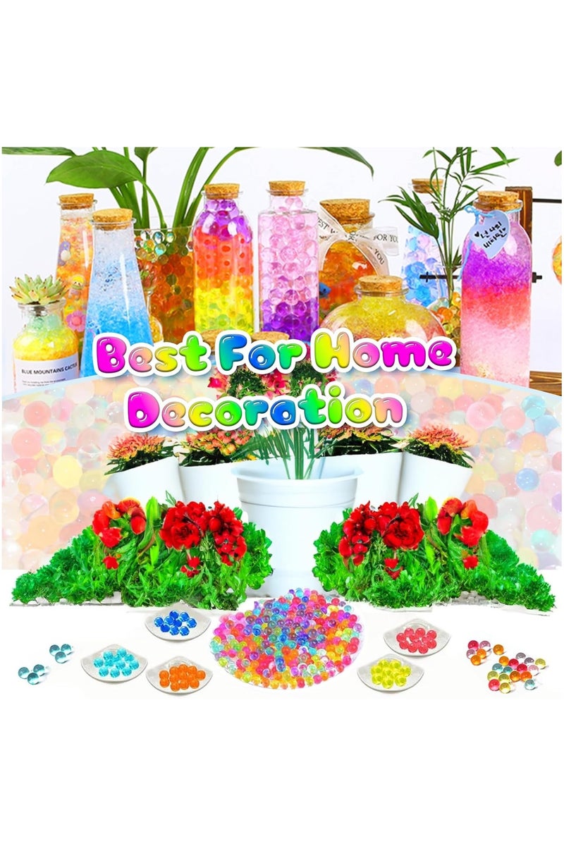 Quantum Bay Water Gel Beads 7-8mm 50000 Pcs, Colorful Jelly Beads for Kids Sensory Play, STEM Learning, Plant Soil Substitute, Vase Filler, Wedding Centerpieces, DIY Crafts, Party Decoration, Floating Candle Holder, Non-Toxic Beads for Home and Floral Décor  - Image 3
