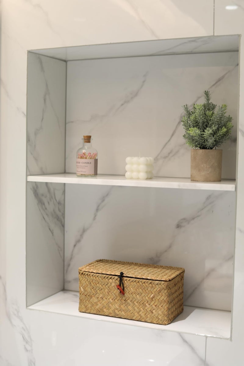 DOKOT Rectangular Handwoven Seagrass Small Storage Basket with Lid for Shelves and Home Organizer Bins,S (10.2"x5.5"x4.3"H), Yellow - Image 4