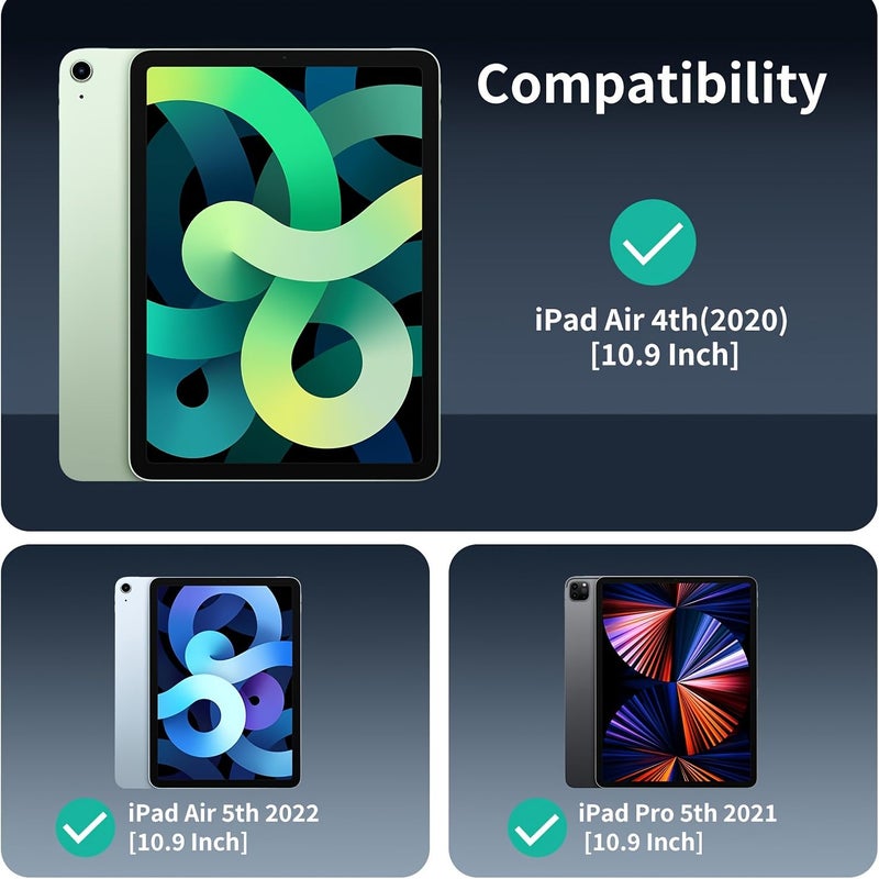 2 Pack Screen Protector Compatible with iPad Pro 11 Inch 2018 HD Clear Glossy Bubble Free Compatible with Apple Pencil and Face ID - Image 3