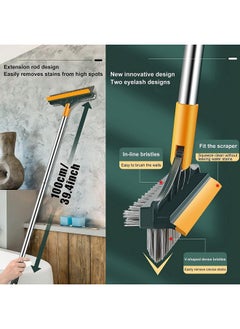 Bathroom Cleaning Brush With Wiper Tiles Cleaning Brush Floor Scrub Bathroom Brush With Long Handle 120° Rotate Bathroom Floor Cleaning Brush Home Kitchen Cleaning Mop (Standard 3 In 1) - pzsku/ZFF921A15F4EF61D7227DZ/45/_/1735817586/e9c5179a-42e6-4a6b-abf9-9682297d7beb