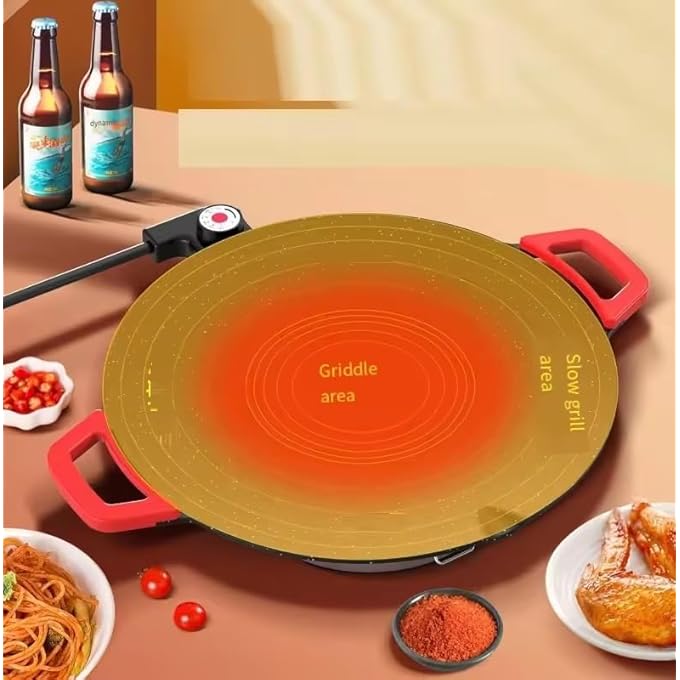 rayihni Electric Crepe  Pancake Maker With Precise Temperature Control  MultiFunction NonStick Dosa Tawa  Grill Pan  Rigag Maker Wok - Image 5