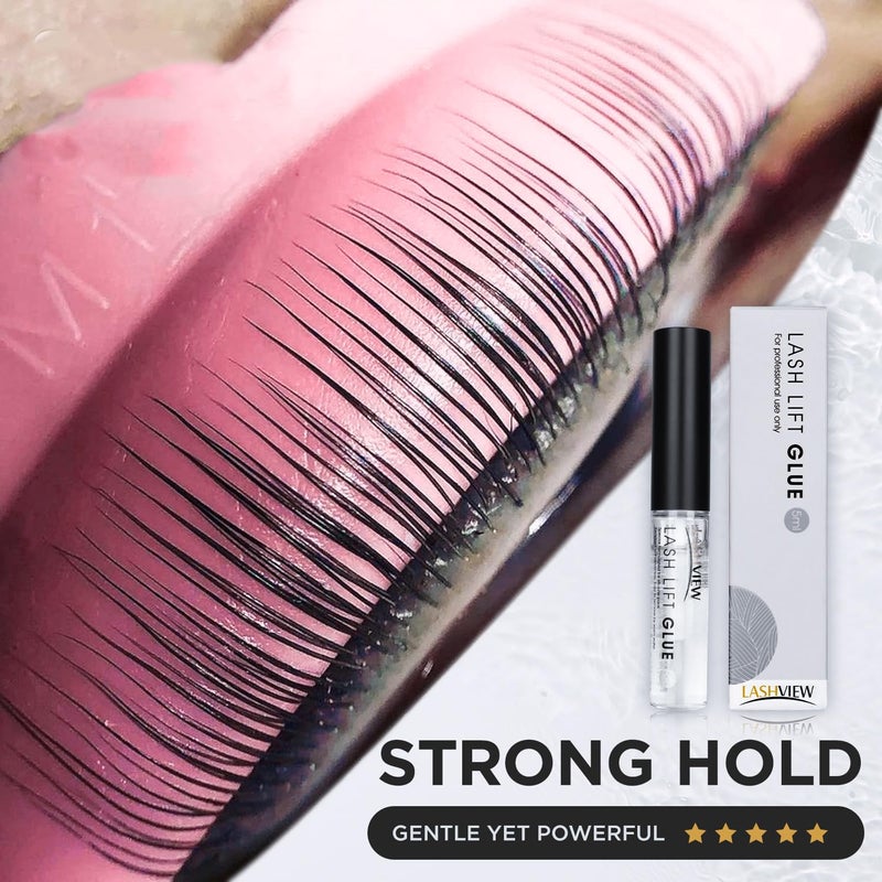 LASHVIEW لاصق ليفت الرموش من لاشفيو، لاصق تجعيد الرموش، لاصق ليفت، رفع الرموش، لاصق تجعيد الرموش، بدون تهيج وعديم الرائحة، 5 مل. - Image 2