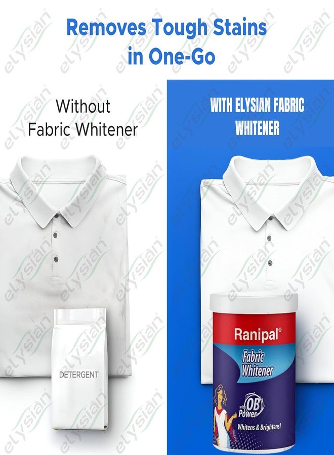 Elysian Ranipal Fabric Whitener/Cloth Whitener for Your White and Colored Clothes | Ranipal Fabric Whitener Powder Detergent, (80Gm) 1PC - Image 3