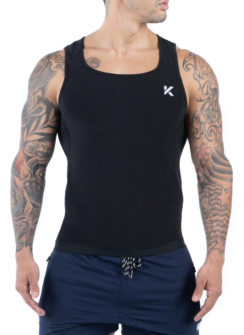 Kewlioo Men's Heat Trapping Pullover Sweat Enhancing Vest - Sauna Suit Shirt Compression Vest Shapewear Top for Gym Exercise - Image 2
