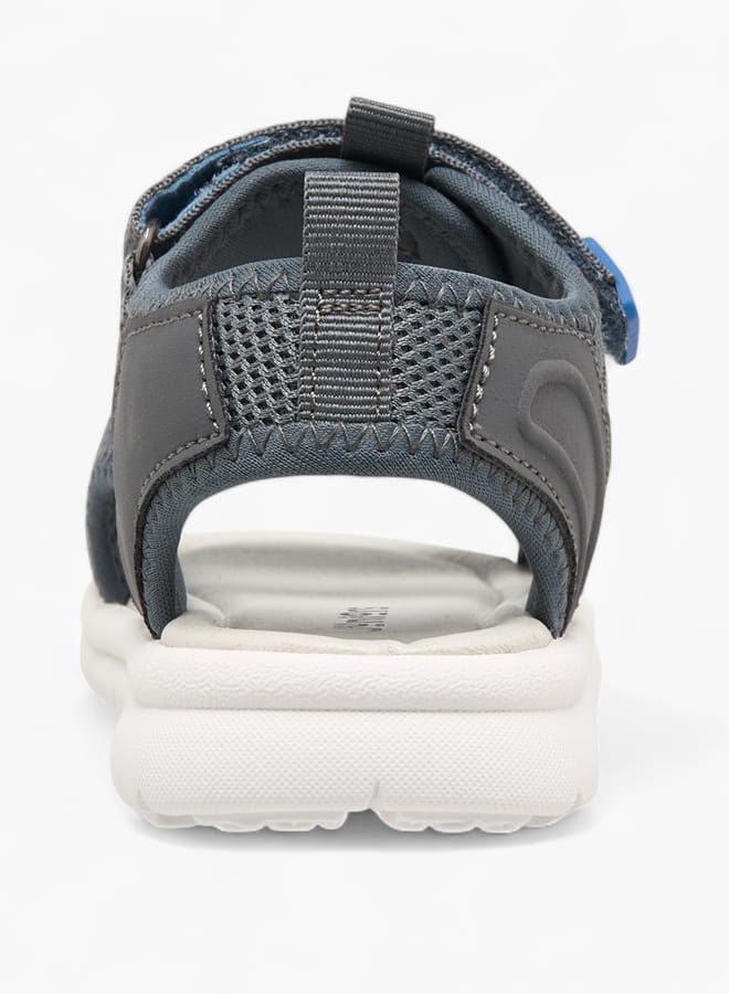 JUNIORS Boys Textured Floaters With Hook And Loop Closure - Image 4