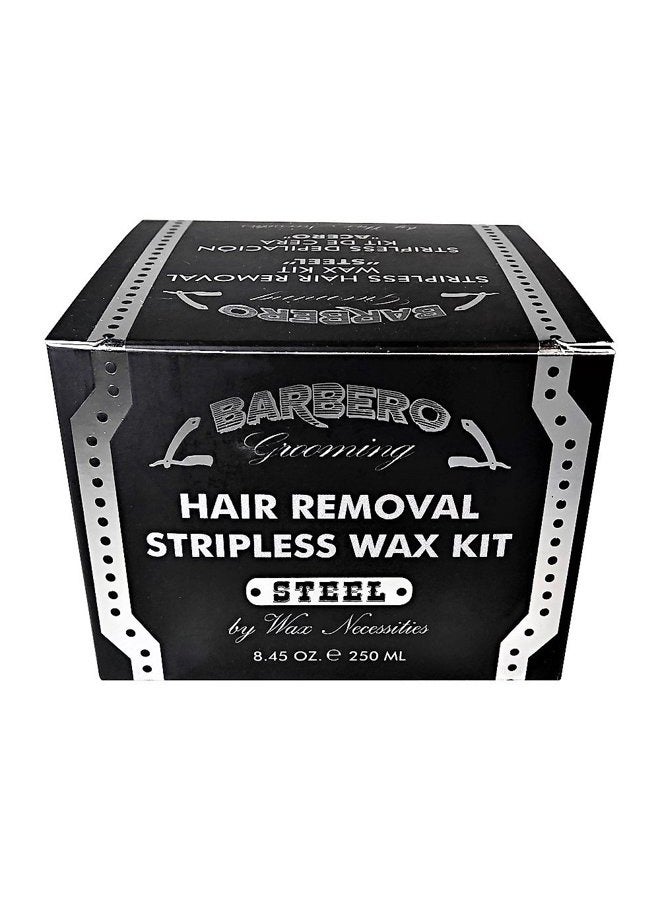 wax necessities مجموعة شمع إزالة الشعر بدون شرائط من باربيرو - ستيل 8.45 أونصة من واكس نيسيسيتيس واكسنس - Image 2
