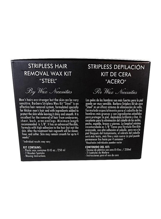 wax necessities مجموعة شمع إزالة الشعر بدون شرائط من باربيرو - ستيل 8.45 أونصة من واكس نيسيسيتيس واكسنس - Image 4