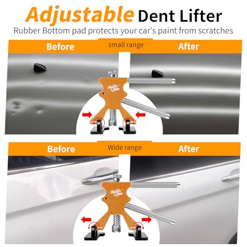 Super PDR Paintless Dent Repair Kit 148PCS Dent Puller Kit with LED Light Board Can Removal 99% of Car Dents in 30 Minutes for Repair Work of Big Dents, Small Dents, Door Ding, Creases and Hail Damage - Image 3
