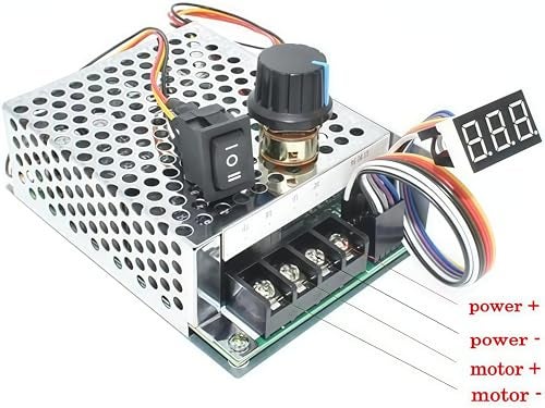 TKXEC Adjustable Digital display 10-55V 60A PWM DC Brushed Motor Speed Controller Switch Control 12V 24V 36V 48V Forward Brake Reverse For power wheels regulation (60A PWM) - Image 2