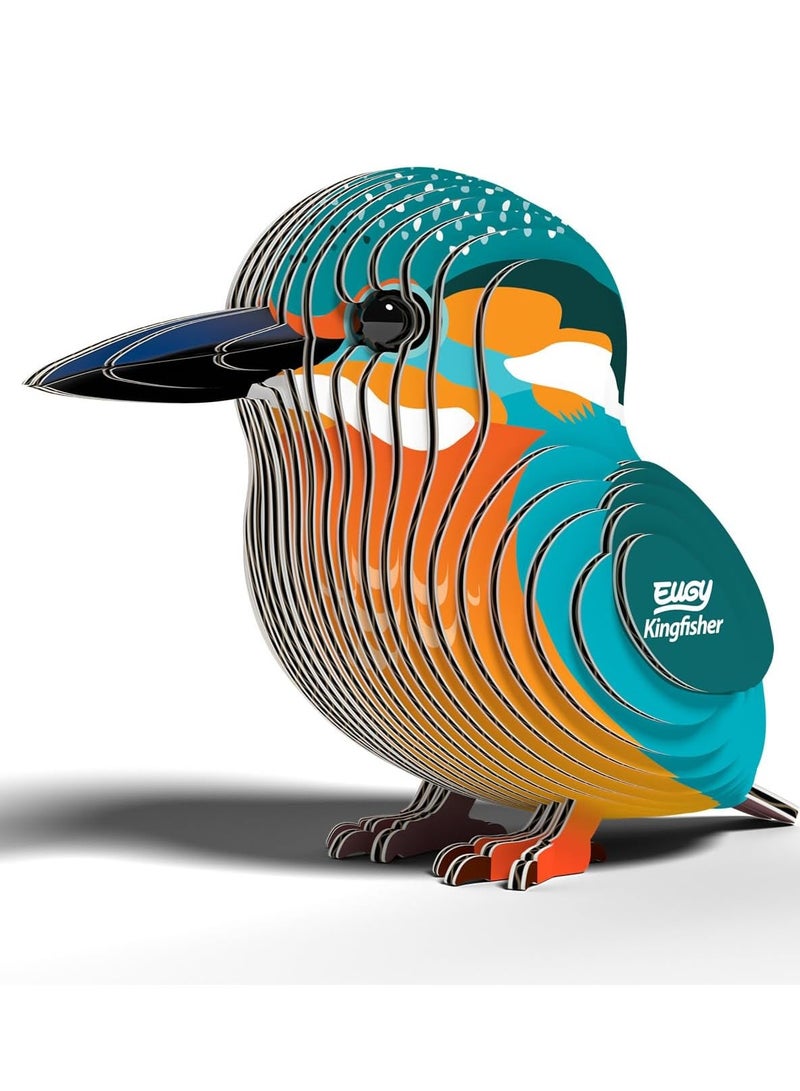 EUGY 3D KingFisher Puzzle - Eco-Friendly DIY Craft for Kids & Adults - Image 3