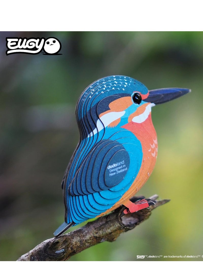 EUGY 3D KingFisher Puzzle - Eco-Friendly DIY Craft for Kids & Adults - Image 2