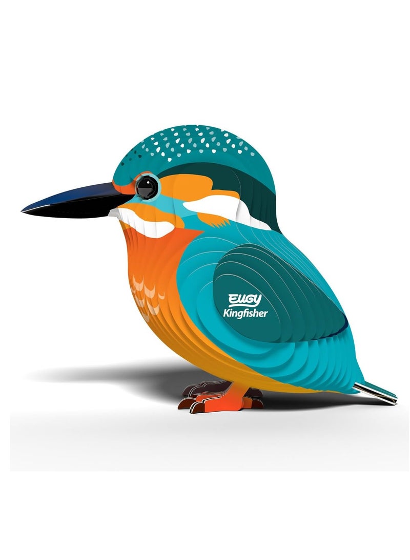 EUGY 3D KingFisher Puzzle - Eco-Friendly DIY Craft for Kids & Adults - Image 5