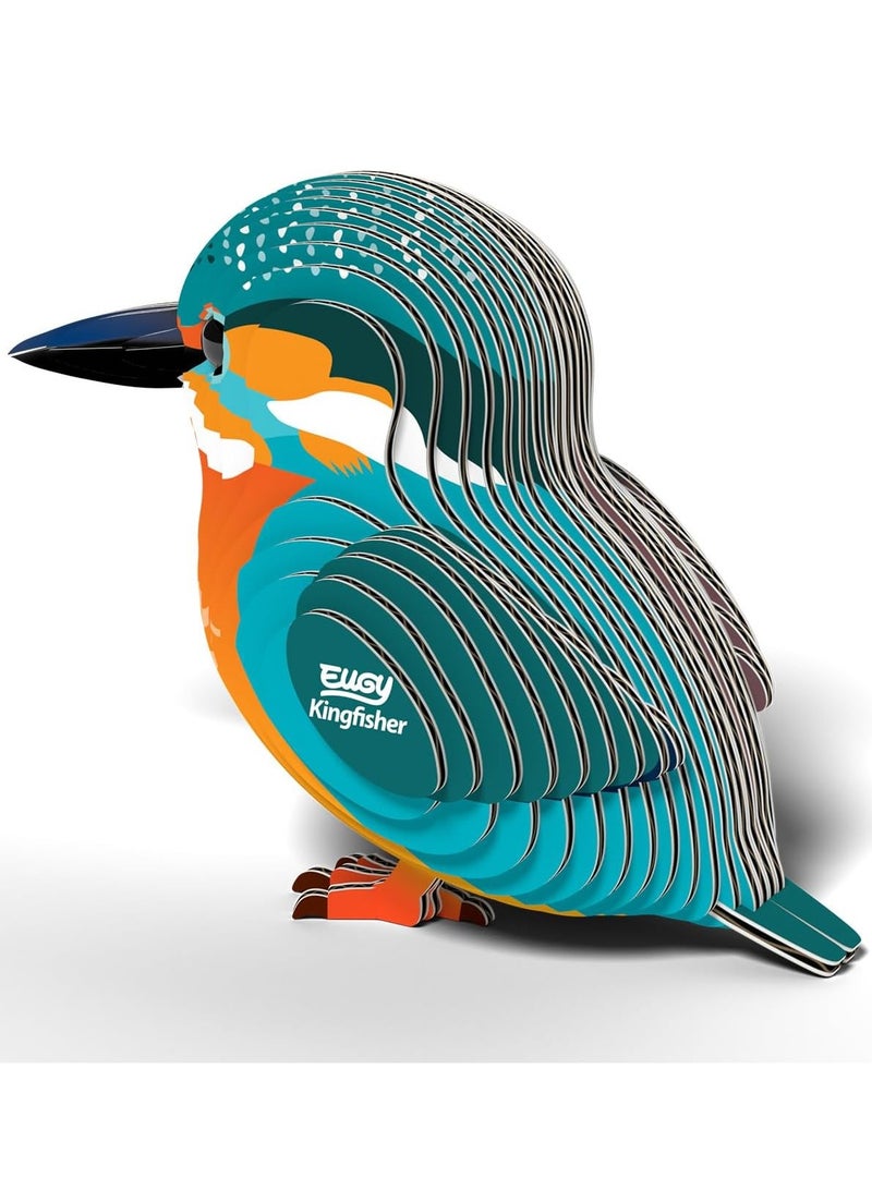 EUGY 3D KingFisher Puzzle - Eco-Friendly DIY Craft for Kids & Adults - Image 4