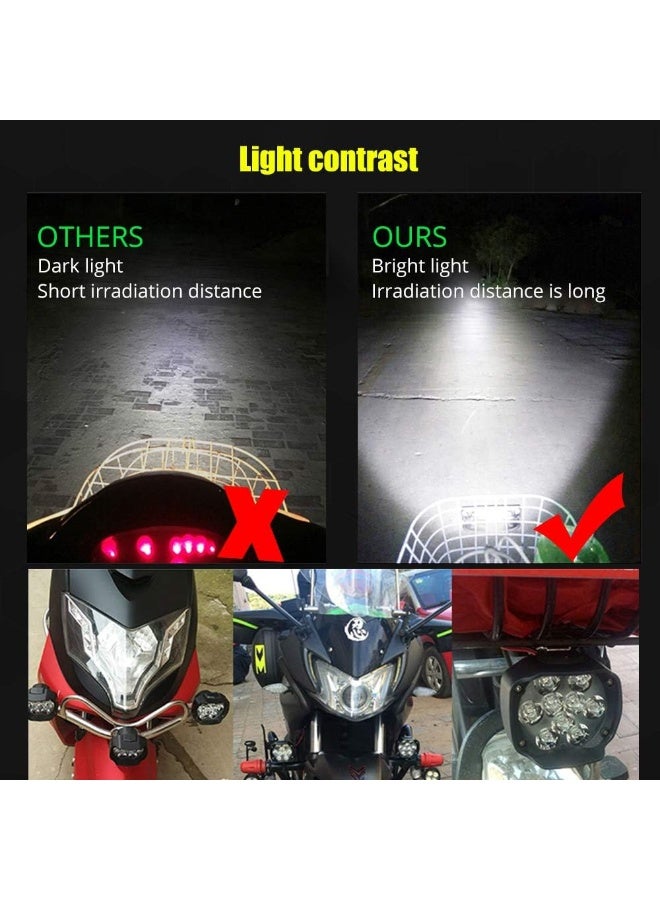 Nan HENLIX Motorcycle Driving Lights 3000LM Super Bright 18SMD Chips Sport Lights Waterproof for Cars ATV Bike Yamaha UTV Truck Boat DC9-85V,Xenon White.(1-Pack) - Image 4